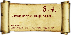 Buchbinder Auguszta névjegykártya